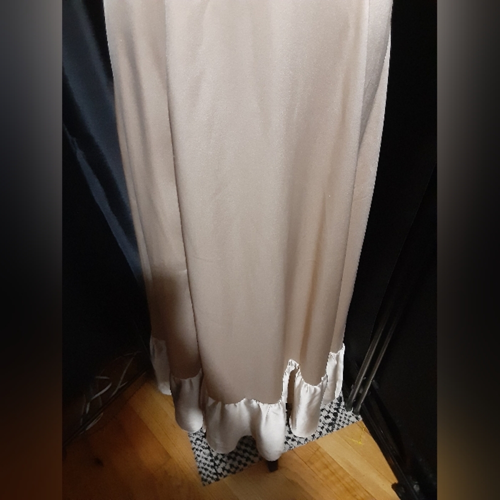 MUMU Clarissa Corset Elegant Beige Cream Sleeveless Dress Size Small Wedding - Picture 4 of 10